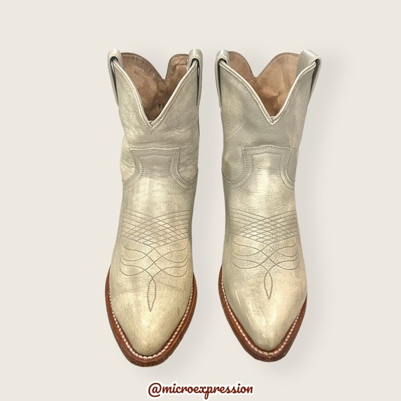 $379 Frye Billy Pull On Tan/Yellow Leather Western Southern Cowboy Short Boot - Picture 8 of 14